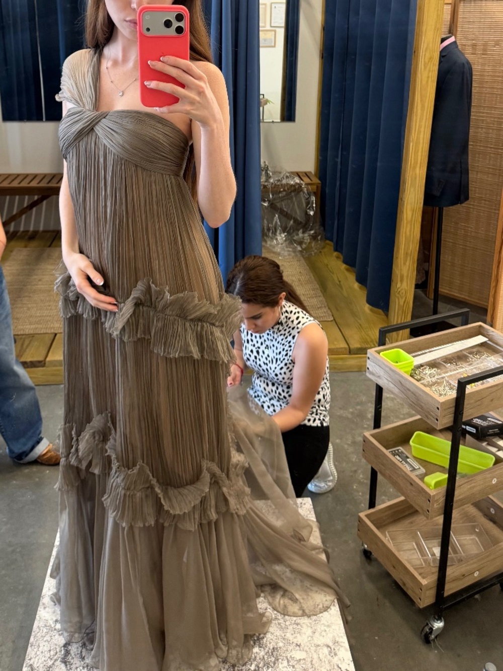 Celestia maxi dress in taupe #maxidress #formal #eveningwear #marialuciahohan - Picture 2 of 2